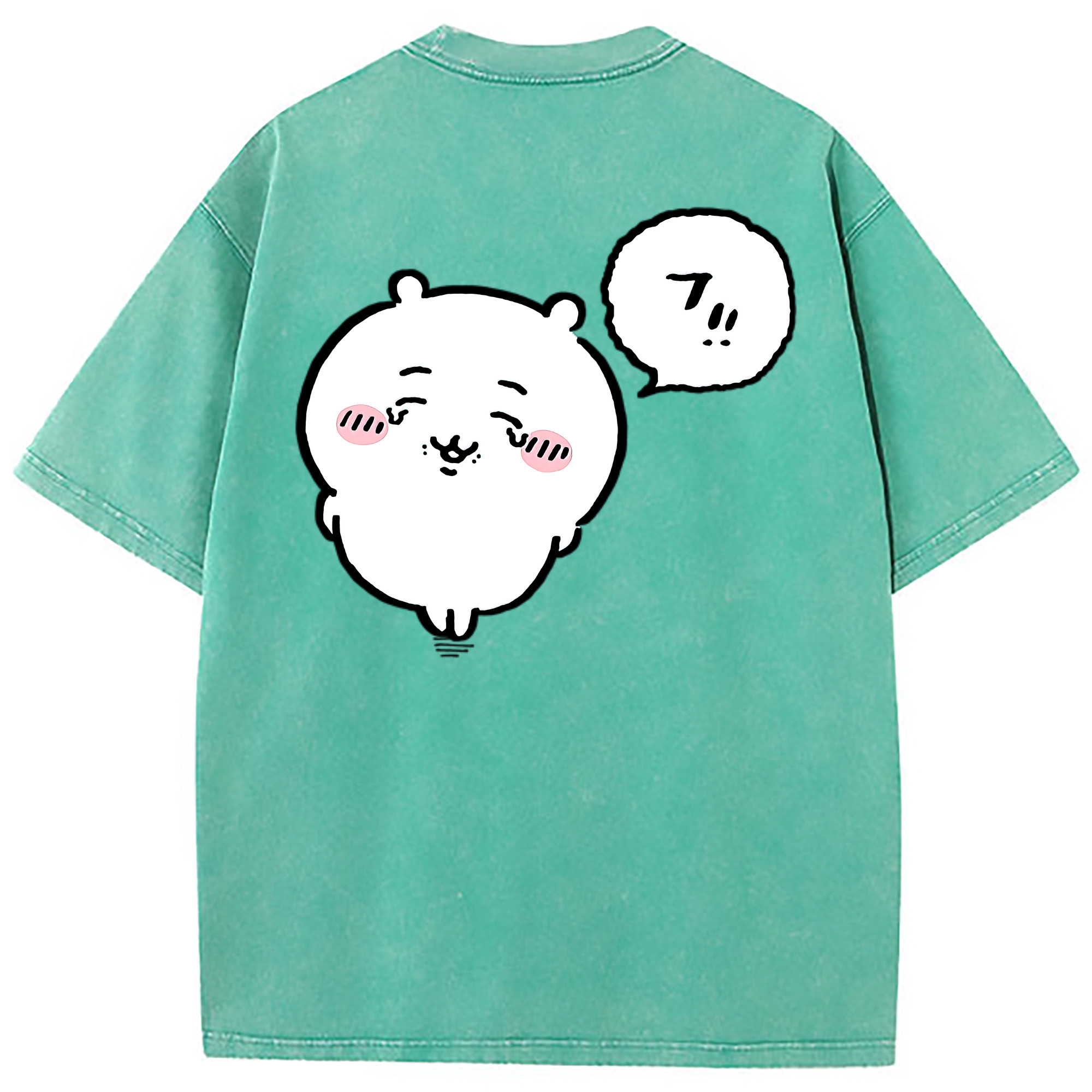 （画像用） ちいかわ ちいかわ Chii-kawa chiikawa 綿100% ヴィンテージ風 半袖Tシャツ（背面プリント）